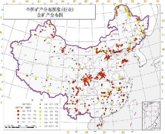 中国金矿排行中国金矿排名中国金矿分布图